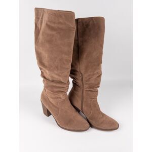 Universal Thread Harlan Knee High Slouch Boots Womens 8 Wide Calf Tan Brown